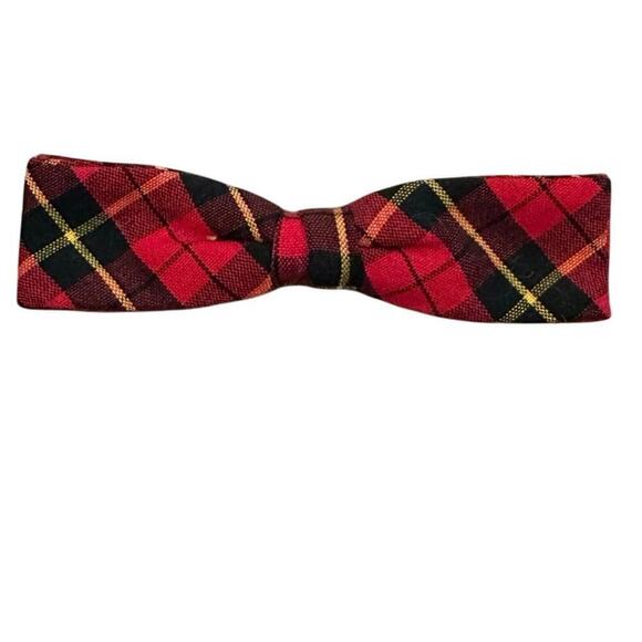 Wembley Other - Vintage Wembley Men's wool Red Black Plaid Tartan Bow Tie